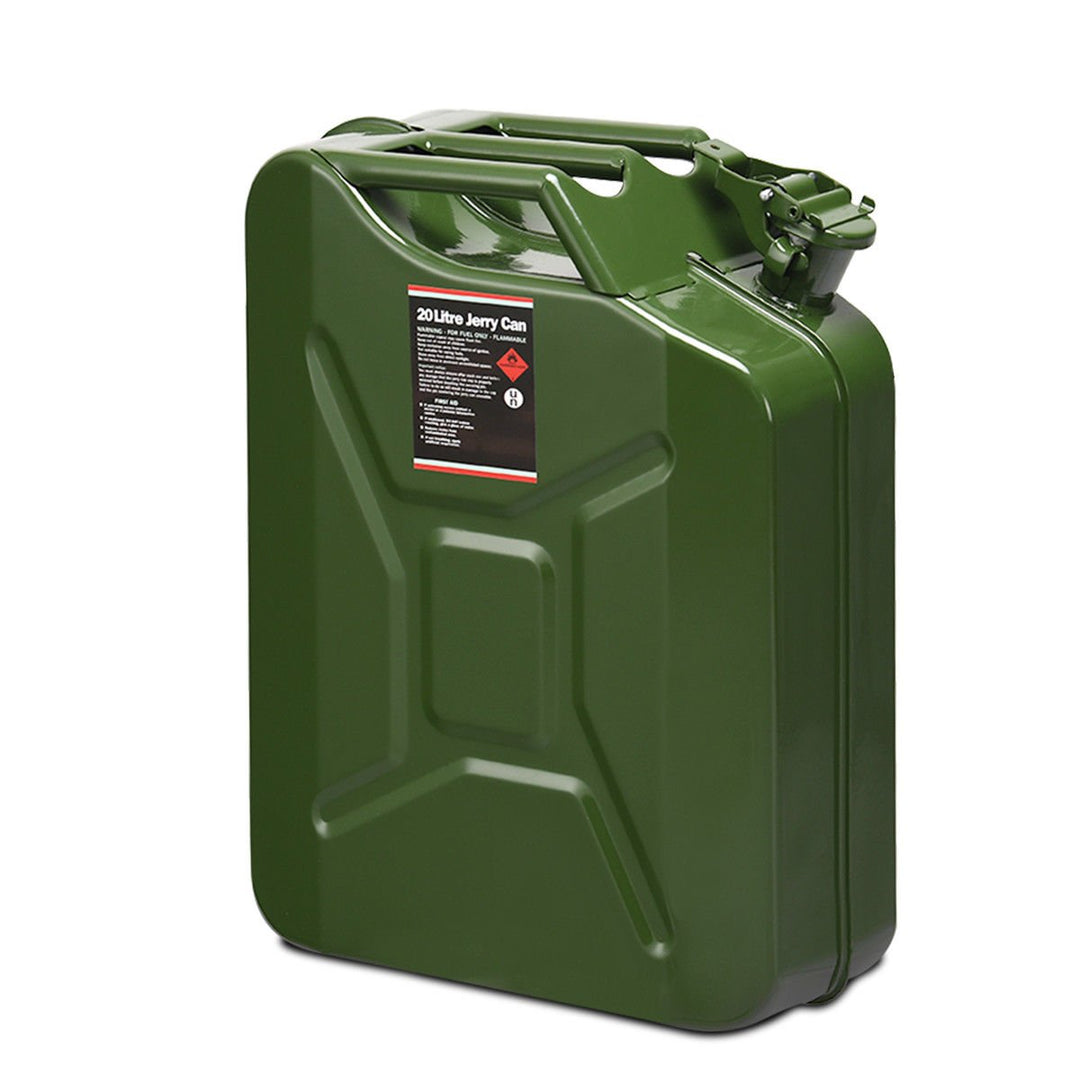 5 Gallon 20L Jerry Fuel Can Steel Gas Container Emergency Backup w/ Spout Green Image 7
