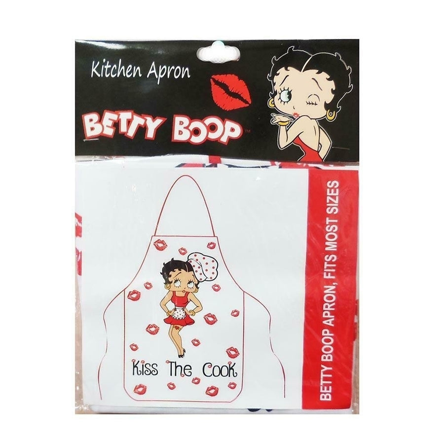 Betty Boop Kiss The Cook Kitchen Cooking Grilling Adjustable Apron Smock Image 1