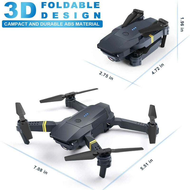 FPV Wifi Drone Quadcopter With HD Camera Aircraft Foldable Selfie Toy Adjustable Image 1