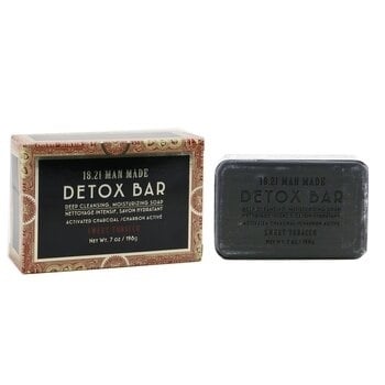 18.21 Man Made Detox Bar - Deep Cleansing Moisturizing Soap -  Sweet Tobacco 198g/7oz Image 2