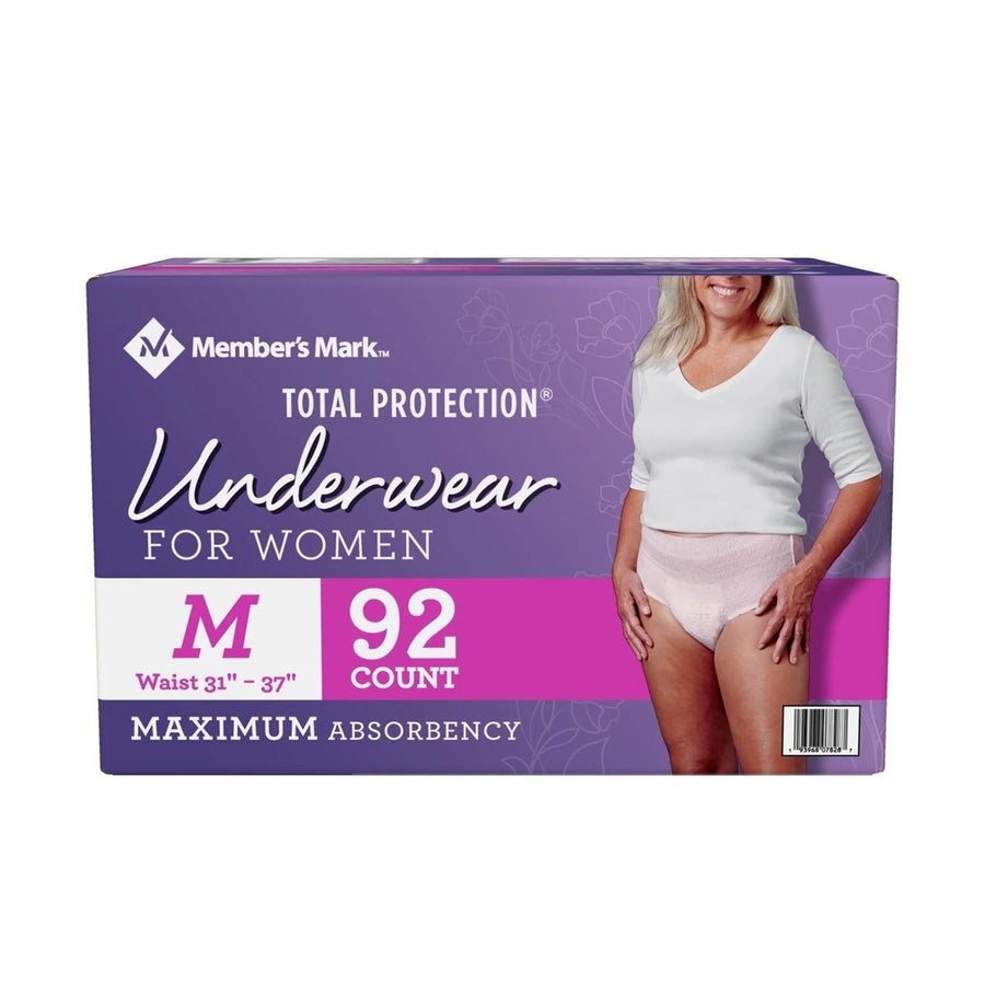 Members Mark Total Protection Underwear for WomenMedium (92 Count) Image 1