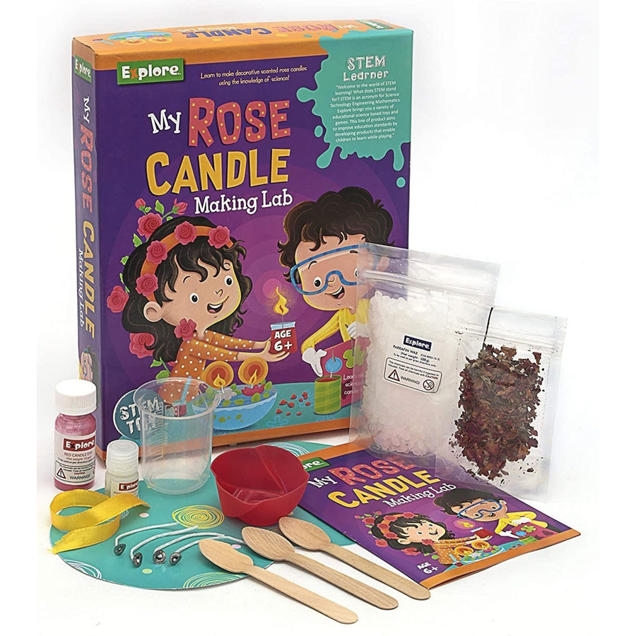 Mighty Mojo Explore STEM Learner My Rose Candle Making Lab DIY Kit Image 1