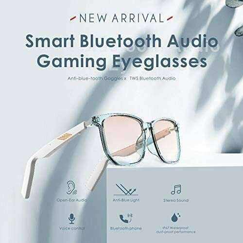 WGP Smart Audio Glasses Anti-Blue Light Open Ear Speaker with Bluetooth Connect Image 1