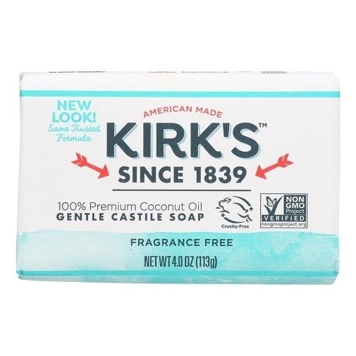 Kirks Fragrance Free Gentle Castile Bar Soap Image 1