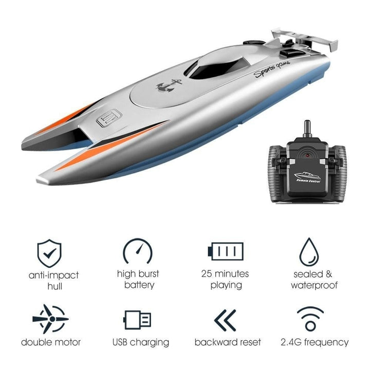 25KM/H High Speed Racing Boat 2 Channels Remote Control Boats for Pools Image 9