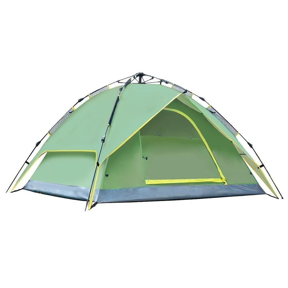 3-4 People Double Layers Waterproof Breathable Automatic Tent with Bag Image 6