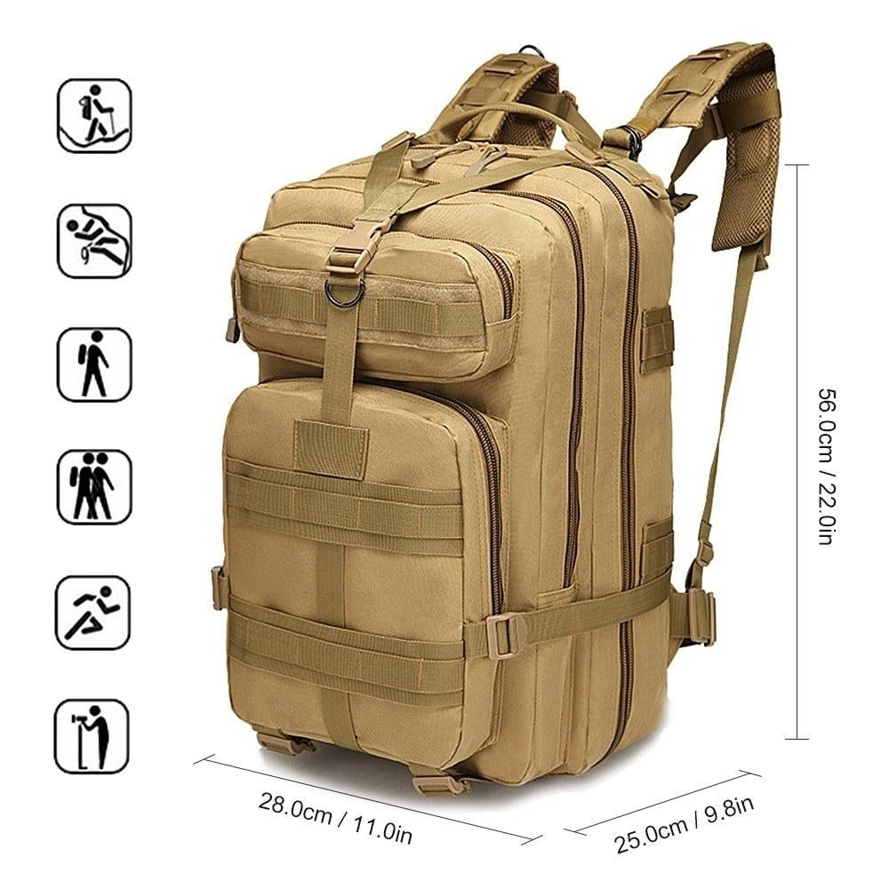 45L Outdoor Backpack Water Resistant Molle Bag for Camping Hiking Traveling Image 7