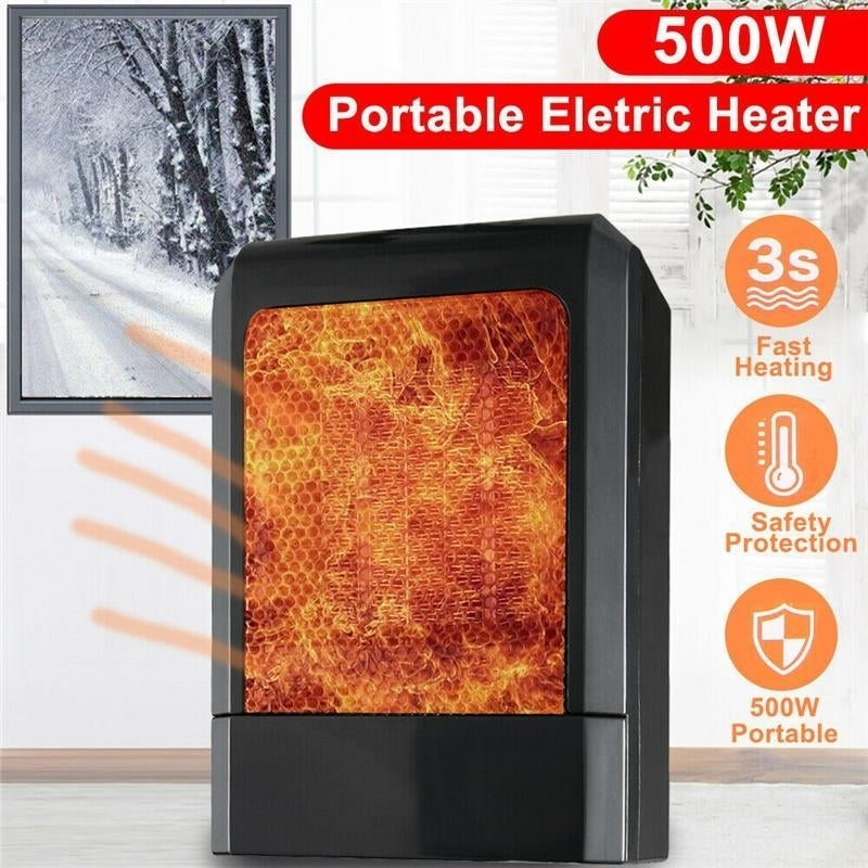 500W Portable Ceramic Electric Fan Heater Image 6