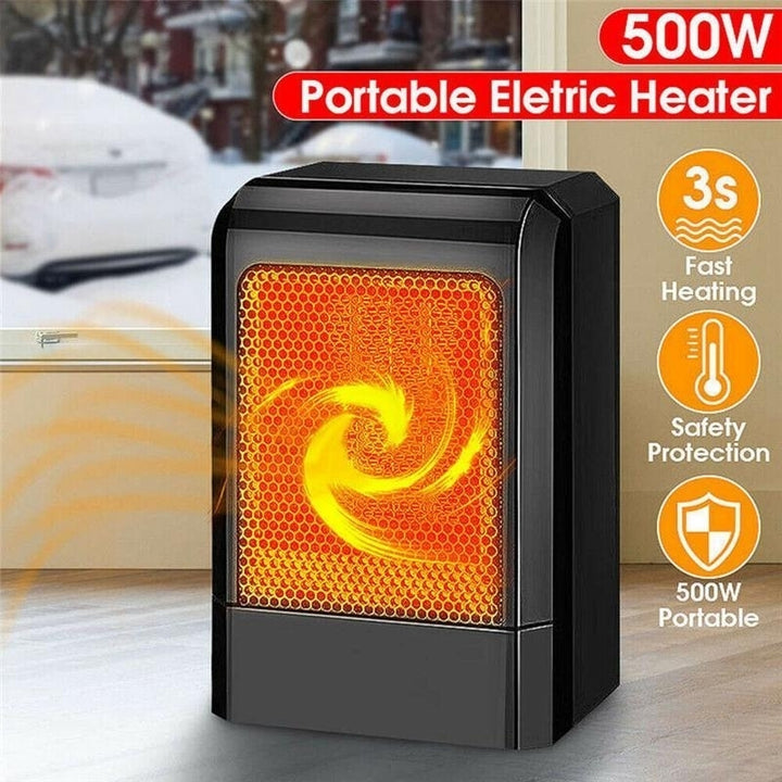 500W Portable Ceramic Electric Fan Heater Image 7