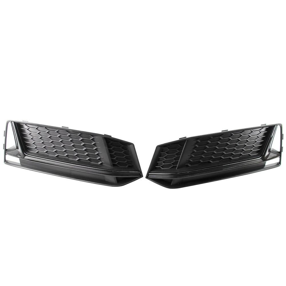 A Pair of Chrome Fog Light Cover Grille Silver Trim Grill Bezel Fit For AUDI A4 S4 S-Line B9 2016-19 Image 11