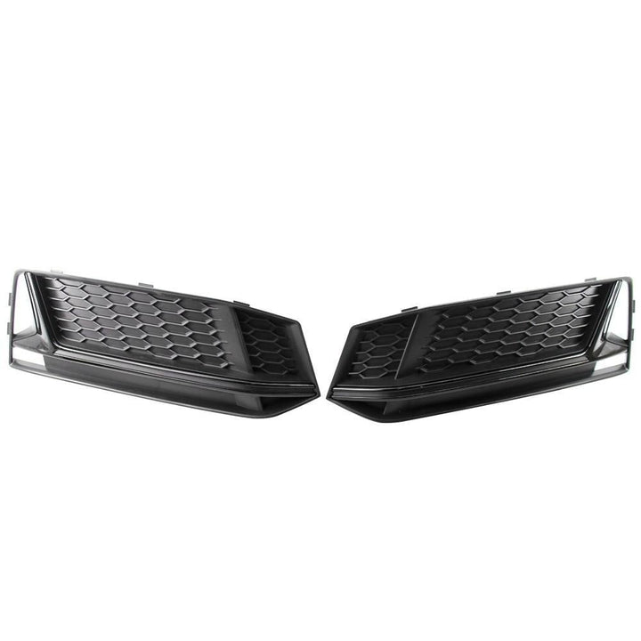 A Pair of Chrome Fog Light Cover Grille Silver Trim Grill Bezel Fit For AUDI A4 S4 S-Line B9 2016-19 Image 1
