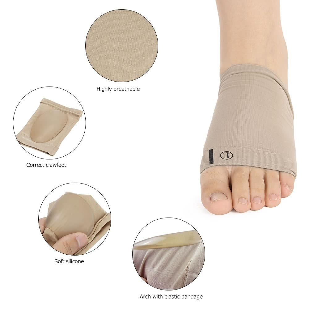 1 Pair Flat Feet Orthotic Plantar Fasciitis Arch Support Sleeve Cushion Pad Heel Spurs Foot Care Image 6