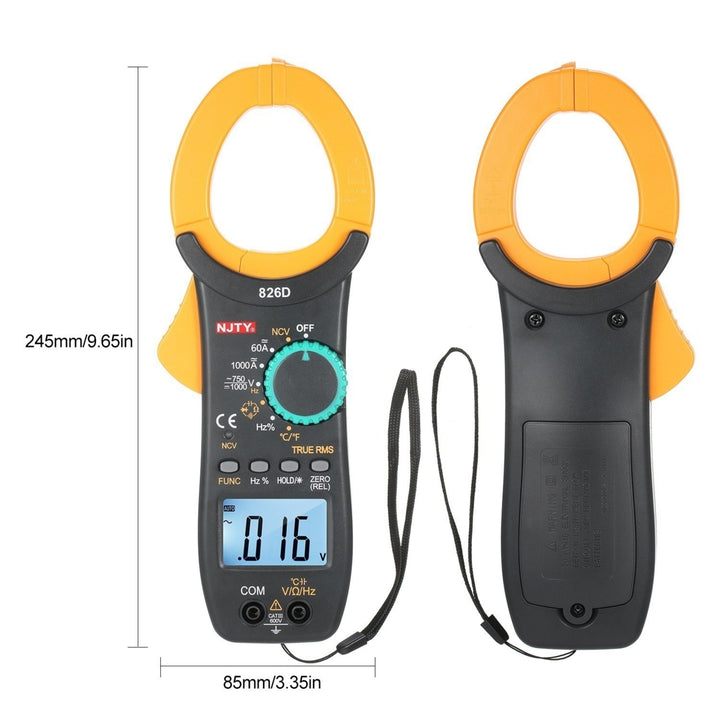 1000A AC Clamp Meter Auto Range 6000 Counts 1.9-inch LCD Digital True RMS NCV Type Universal Image 7