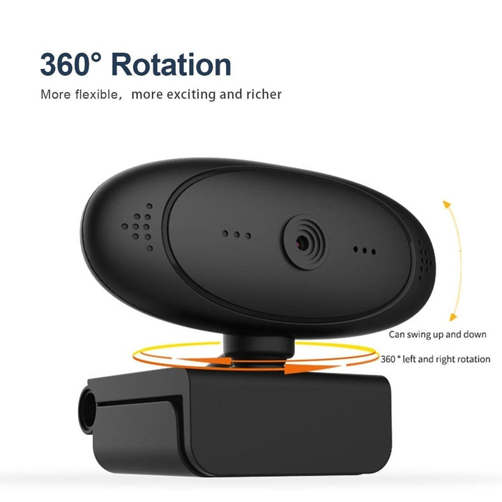 1080P HD Computer Camera Video Conference Webcam 2 M Auto Focus 360 Rotation with Microphone Image 6