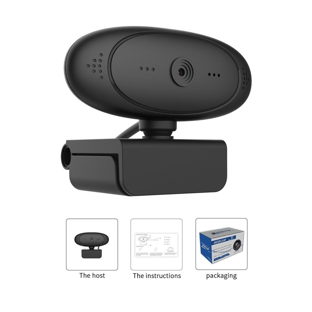 1080P HD Computer Camera Video Conference Webcam 2 M Auto Focus 360 Rotation with Microphone Image 10