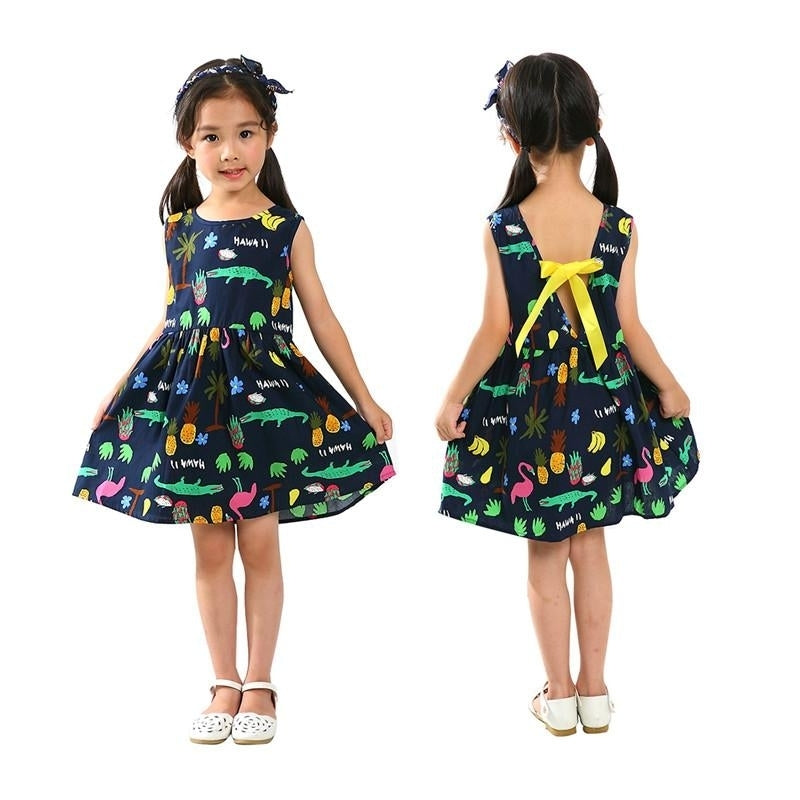 Girl Dress Kids Sleeveless Plaid Dress Soft Cotton Summer Princess Dresses Image 2