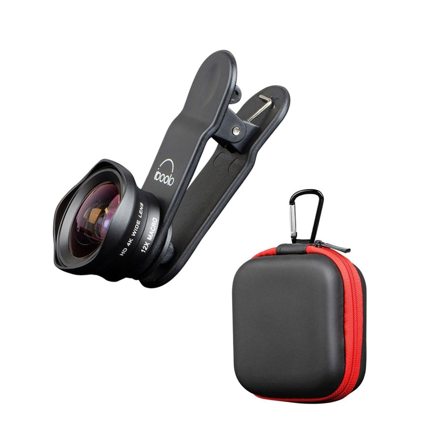 16mm Wide Lens + 12X Macro Set Clip-on Phone Camera 2 in 1 Image 1