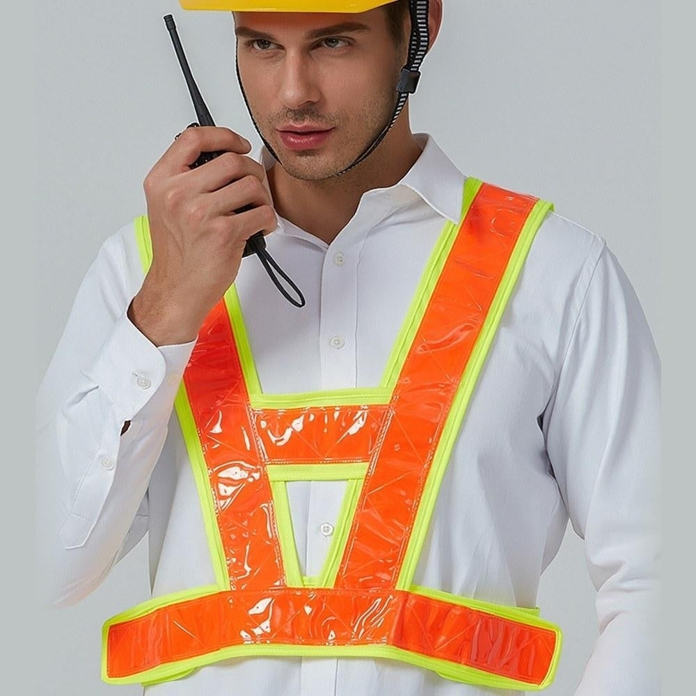 High Visibility Reflective Vest Safety Strap Vests Image 2