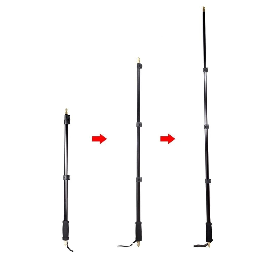 21-63"/55-160cm Portable Light Boom Pole Stick 1/4" Male Thread for WITSTRO Flash AD180 AD360 Image 2