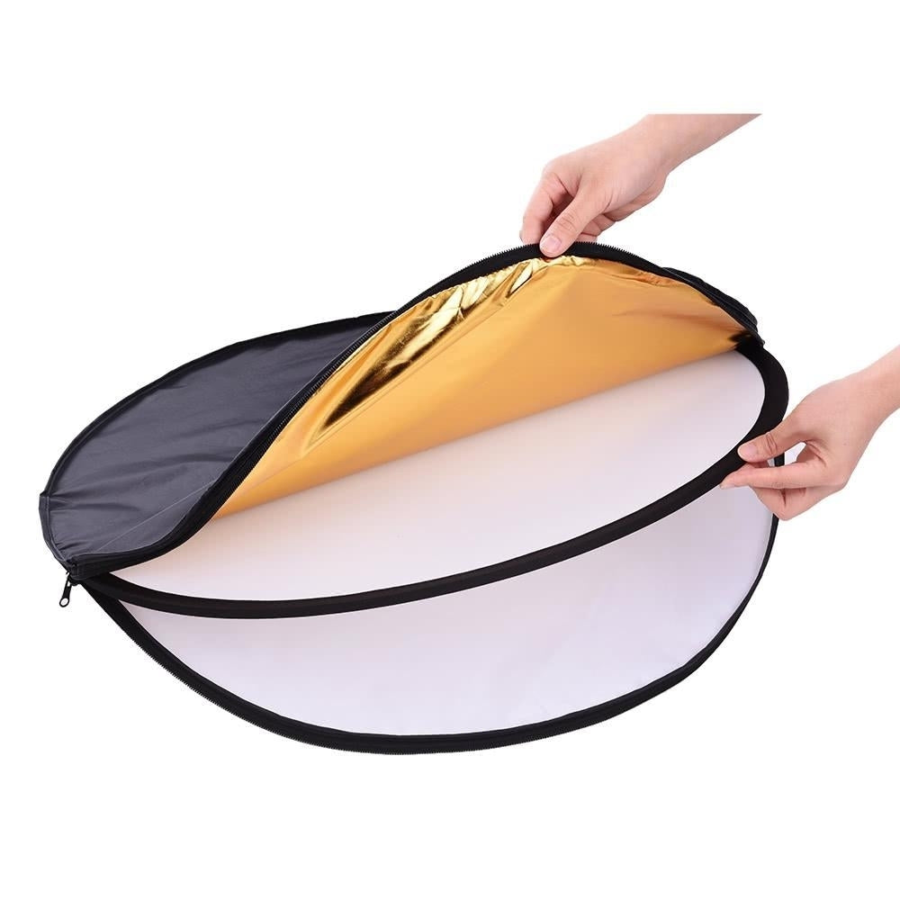 24" 60cm Disc 5 in 1 Multi Portable Collapsible Photography Studio Photo Light Reflector Image 2
