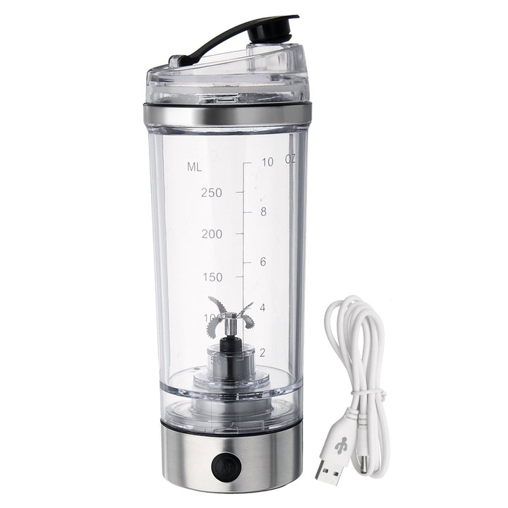 250ML Portable USB Rechargeable Protein Shaker Mixer Bottle Image 12
