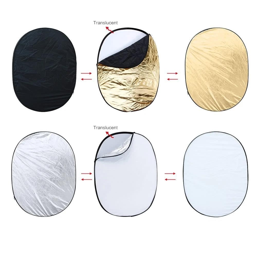 35"  47" / 90  120cm Oval 5 in 1 Multi Portable Collapsible Studio Photo Photography Light Reflector Image 4