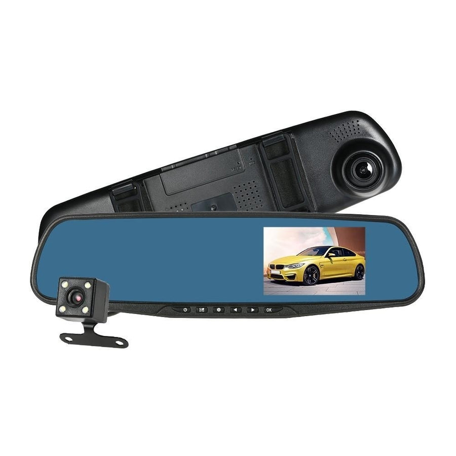 4 1080P FHD Dual Lens Car DVR Rear View Dash Cam Video Camera Recorder Image 1