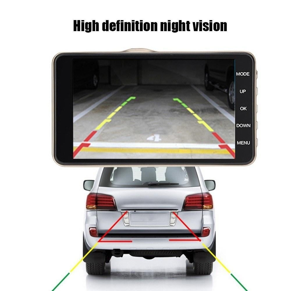 4.0 Inch LCD Screen 170 Degree Dual Lens 1080P Camera Car Vehicle Recorder G-sensor High Definition Image 2
