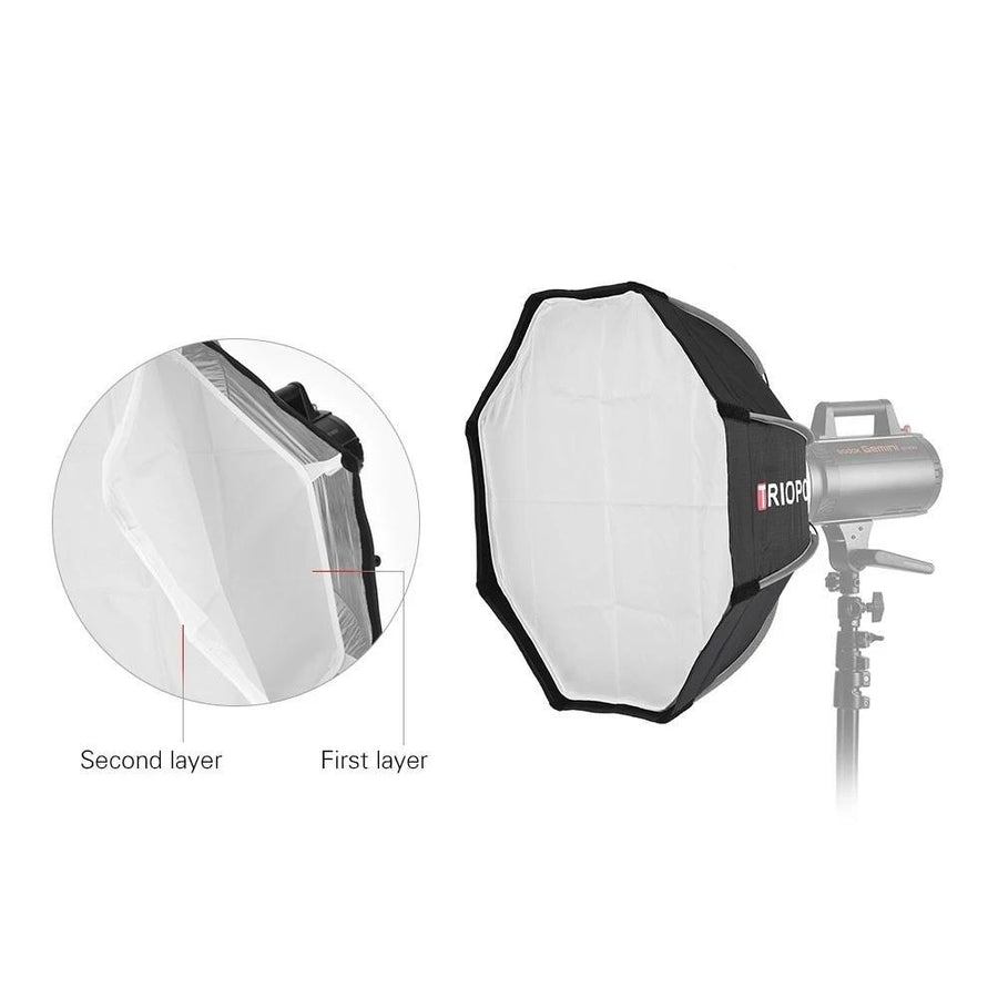 55cm Foldable 8-Pole Octagon Softbox with Soft Cloth Carrying Bag Bowens Mount for Studio Strobe Flash Light Image 1
