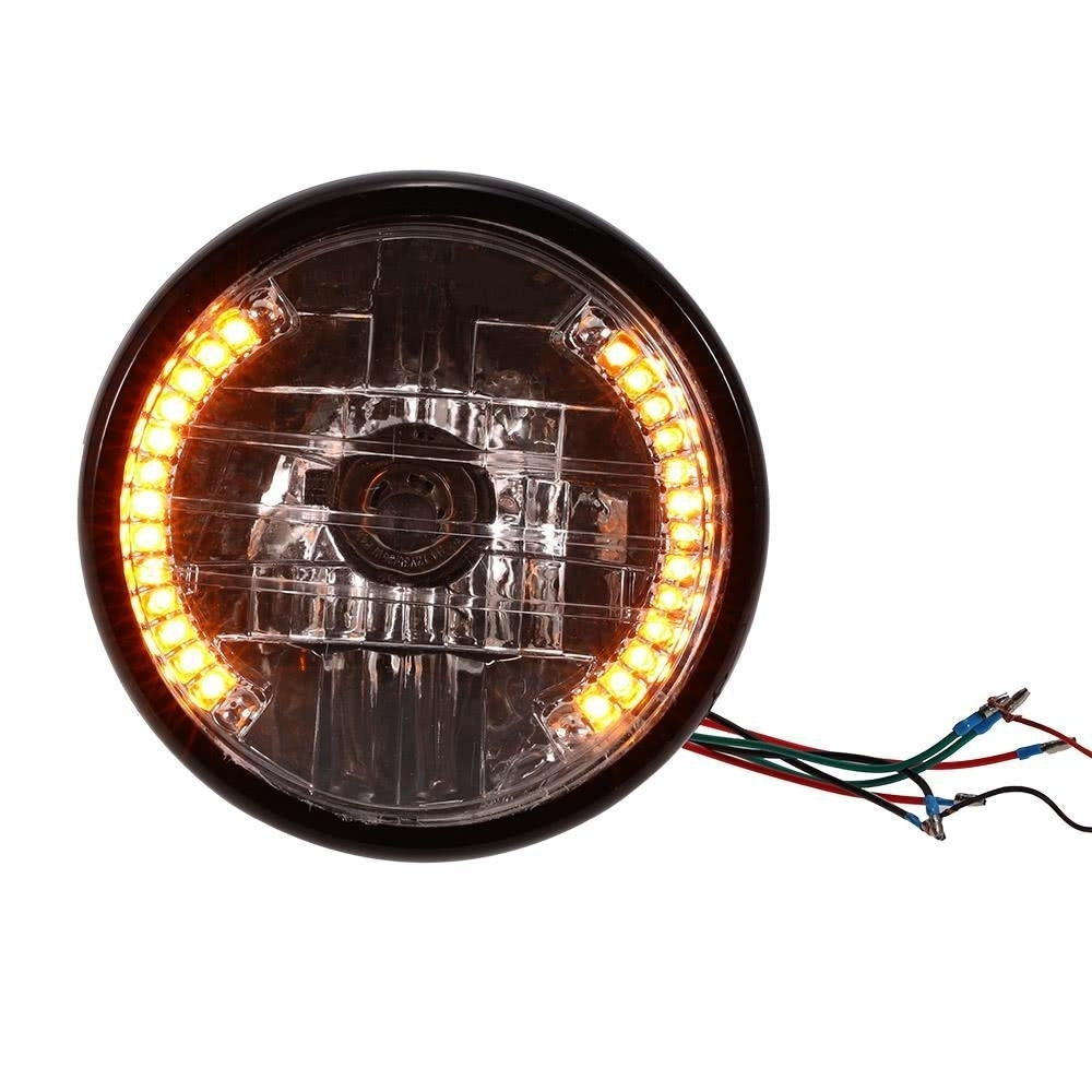 7" Motorcycle Headlight Round LED Turn Signal Indicators Image 2