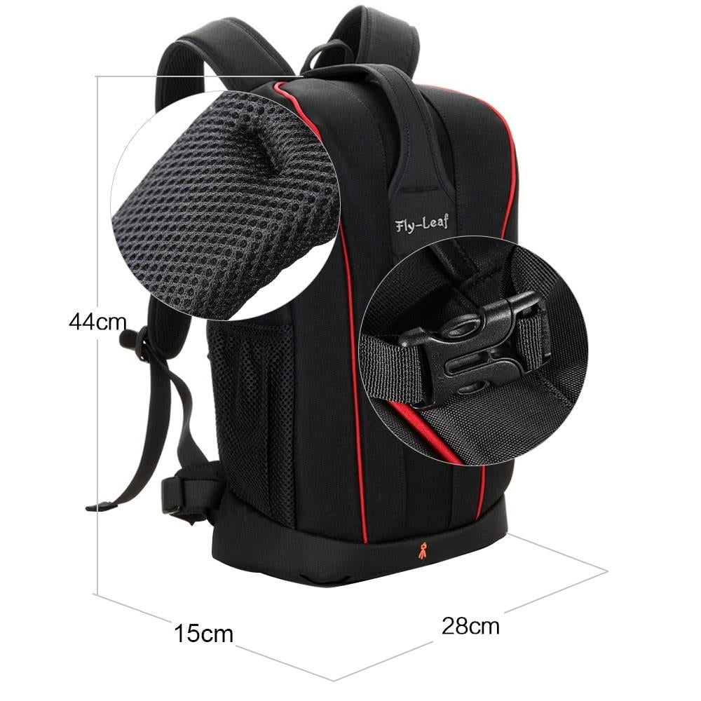 Camera Lens Black Photography Padded Shockproof Water-resistant Backpack for Nikon Canon Sony DSLR Image 8