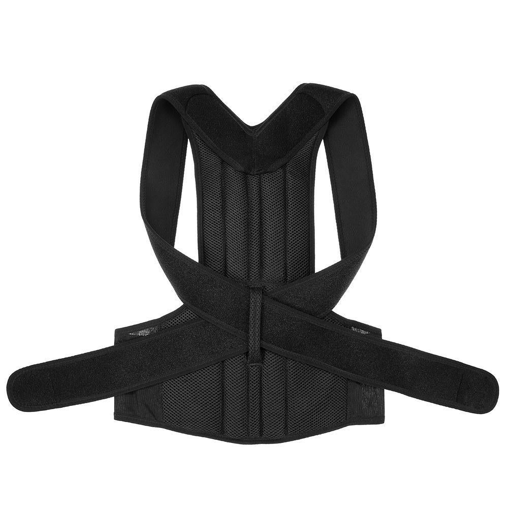 Lumbar Upper Lower Back Support Strap Belt Adjustable Posture Corrector Shoulder Relief Brace Image 7