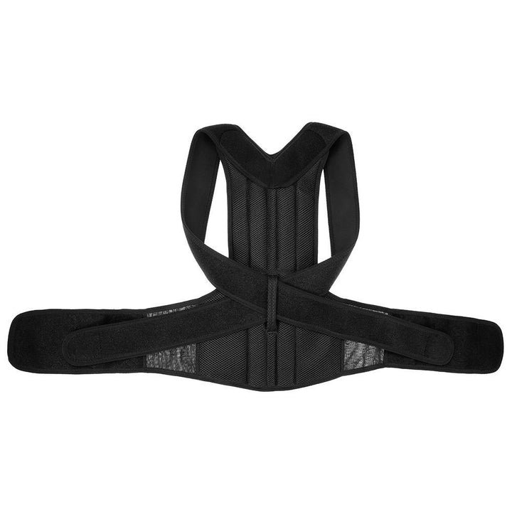 Lumbar Upper Lower Back Support Strap Belt Adjustable Posture Corrector Shoulder Relief Brace Image 9