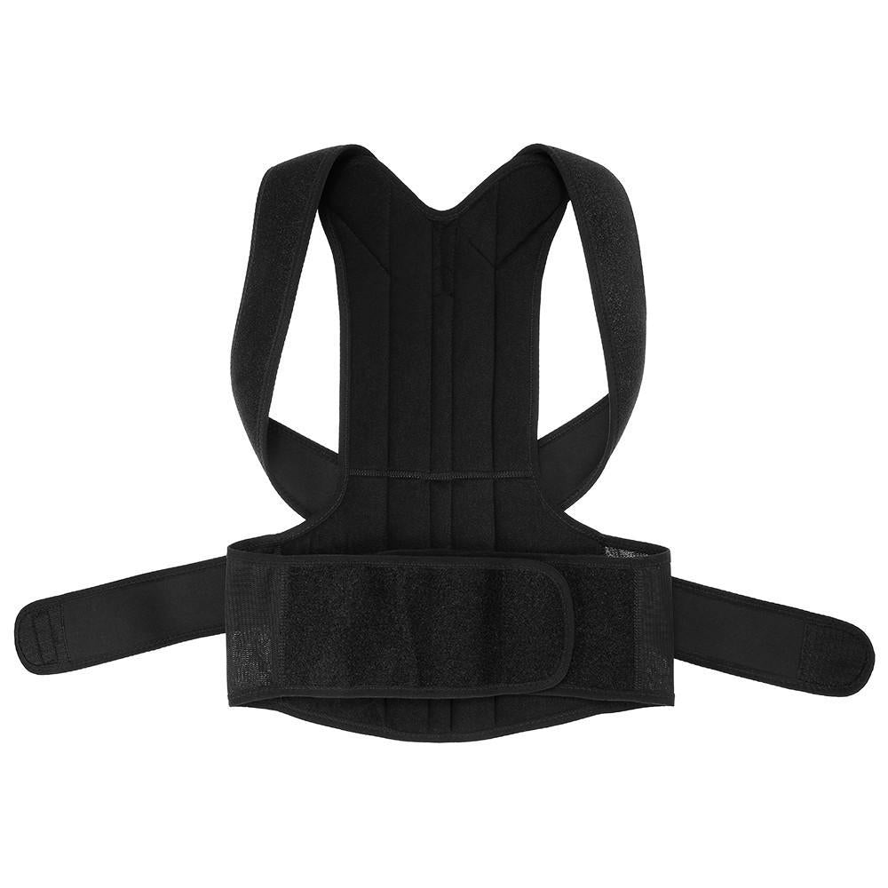 Lumbar Upper Lower Back Support Strap Belt Adjustable Posture Corrector Shoulder Relief Brace Image 11