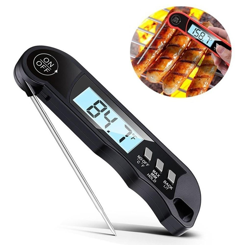 Meat Cooking Thermometer Digital Instant Read Portable Foldable LED Display for Home Kitchen BBQ Grill Baking Image 2