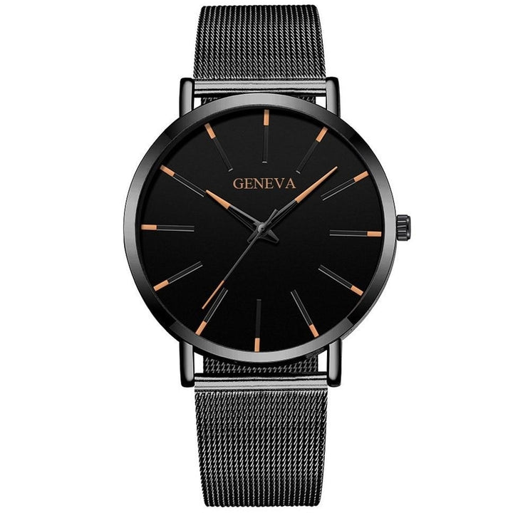 Minimalist Mens Fashion Ultra Thin Watches Simple Business Stainless Quartz Image 3