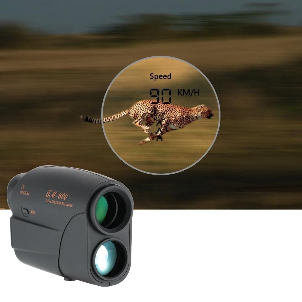 Outdoor Compact 7X25 Rangefinder Hunting Monocular Telescope Distance Meter Speed Tester Image 2