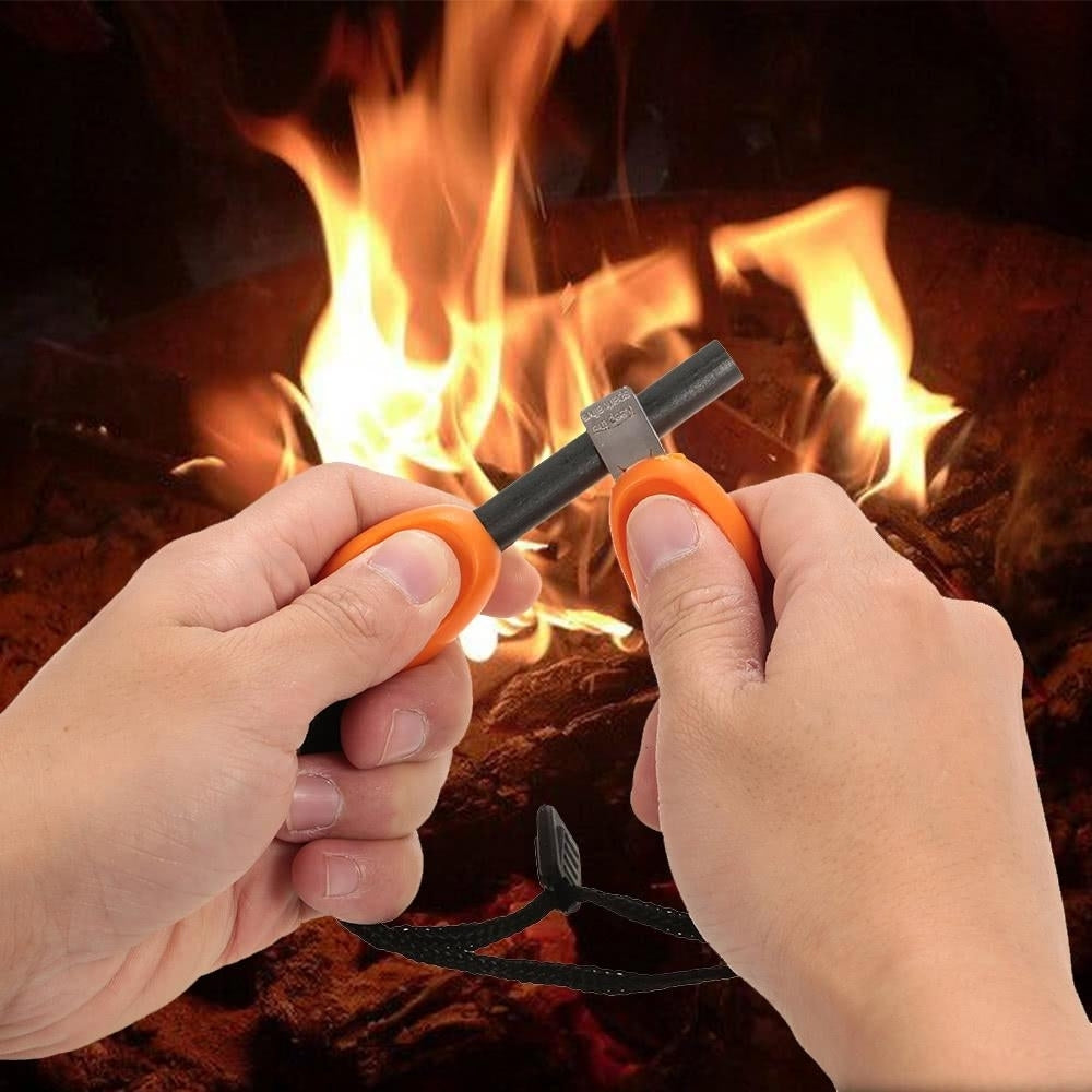 Outdoor Fire Starter Lighter Flint with Emergency Whistle Survival Kit Portable Camping Tool Image 6