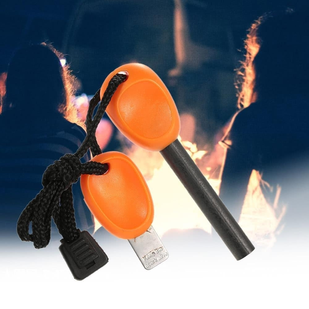 Outdoor Fire Starter Lighter Flint with Emergency Whistle Survival Kit Portable Camping Tool Image 7