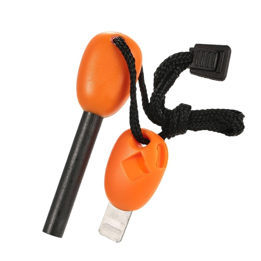 Outdoor Fire Starter Lighter Flint with Emergency Whistle Survival Kit Portable Camping Tool Image 10