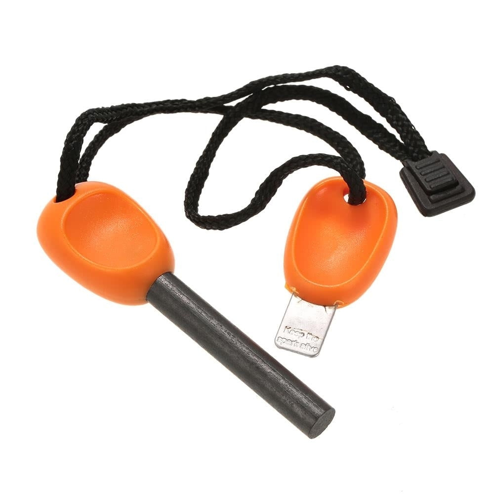 Outdoor Fire Starter Lighter Flint with Emergency Whistle Survival Kit Portable Camping Tool Image 11