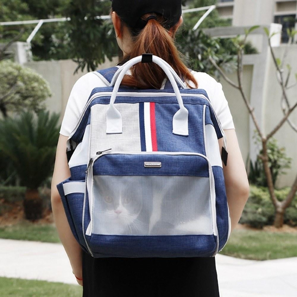 Pet Backpack Carrier Travel Bag Designed for Travel Hiking Walking Outdoor Image 9