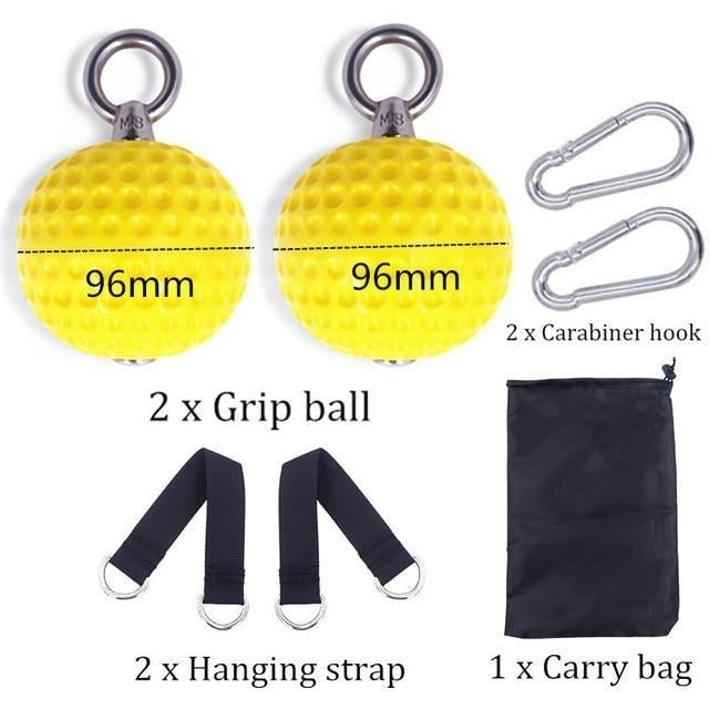 Pull Up Cannonball Grips for Finger Trainer Strength Training Army Muscles Barbells Gym Hand Exerciser Image 8