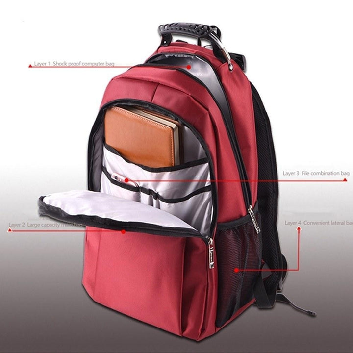 Solar Power Outdoor Charging Backpack with USB Port Waterproof Breathable Image 4