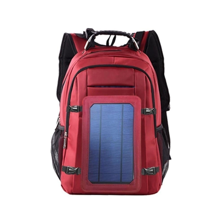 Solar Power Outdoor Charging Backpack with USB Port Waterproof Breathable Image 1