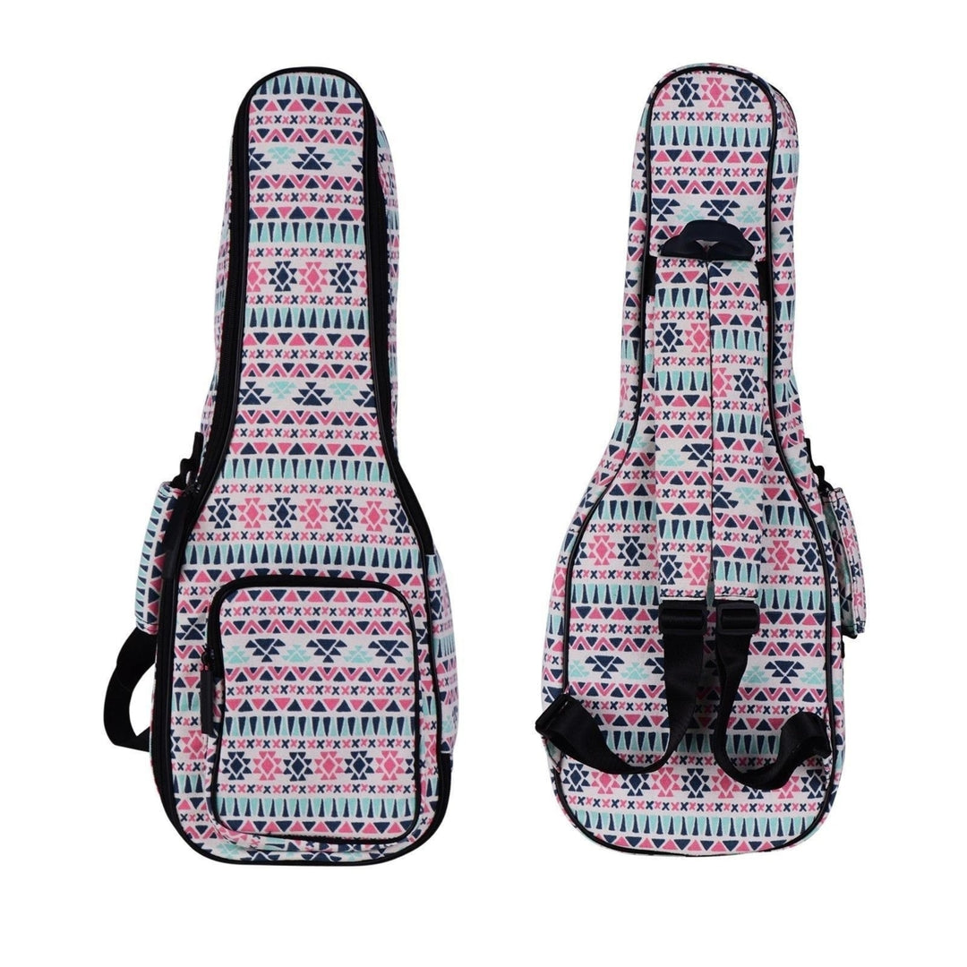 Soprano Ukulele Gig Bag 21 Inch Stylish Padded Cotton Backpack Carrying Case with Flannelette Lining Image 6