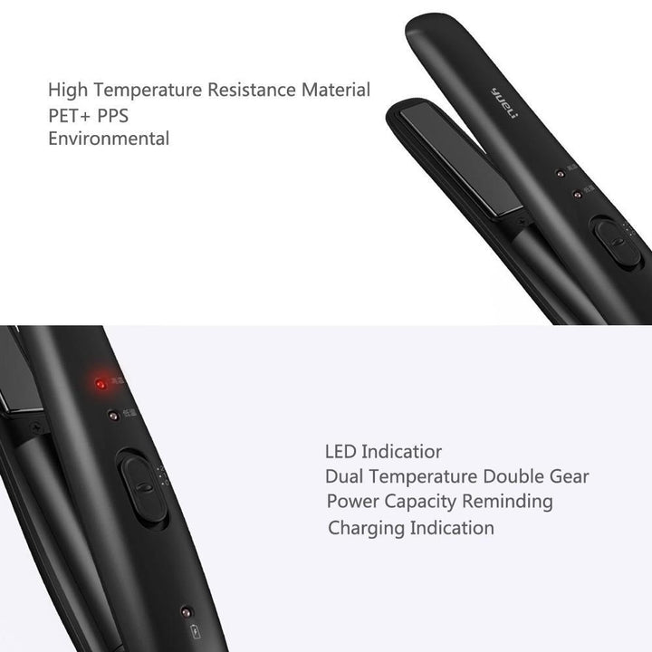 Wireless Mini Hair Straightener 2500mAh Portable Power Bank LED Indicator Image 6
