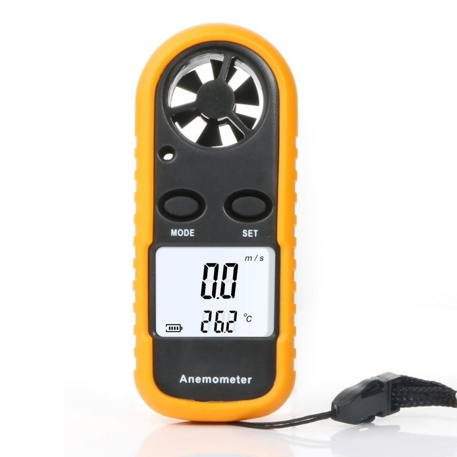 Handheld Wind Speed Meter Anemometer Portable Gauges Air Flow Thermometer Image 1