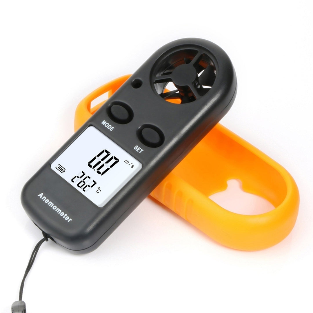 Handheld Wind Speed Meter Anemometer Portable Gauges Air Flow Thermometer Image 3