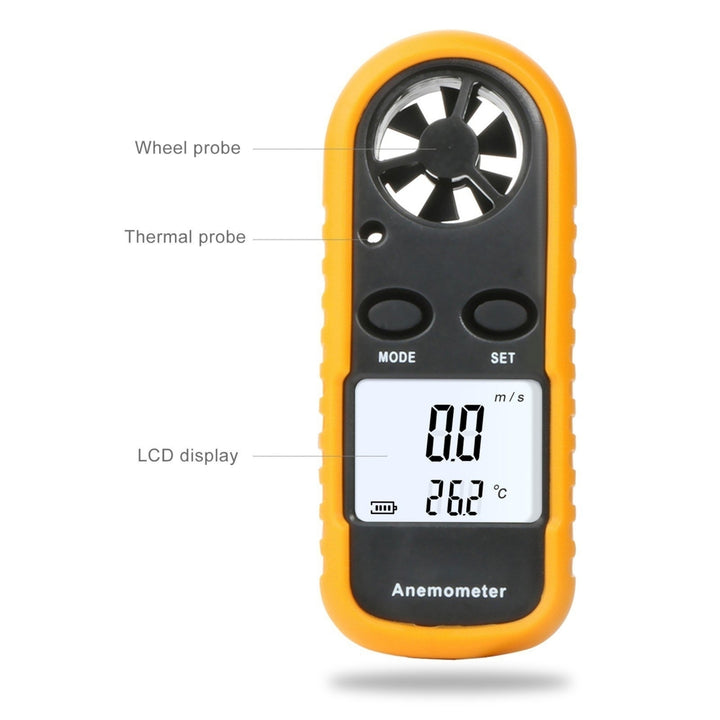 Handheld Wind Speed Meter Anemometer Portable Gauges Air Flow Thermometer Image 7